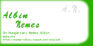 albin nemes business card